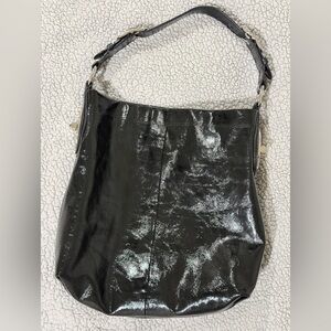 Coach Black Patent Leather Shoulder Bag